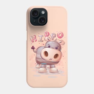 Sweet Baby Hippopotamus Phone Case