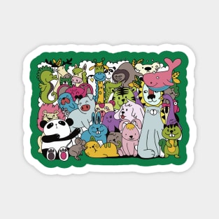 animal carton doodle Magnet