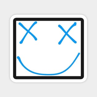 Blue smiley design Magnet