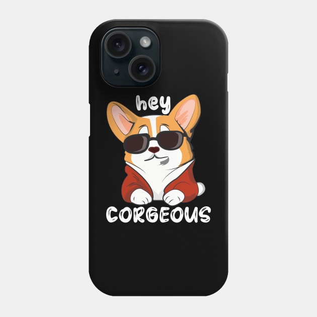 Cool corgi dog with sunglasses Phone Case by Darkside Labs