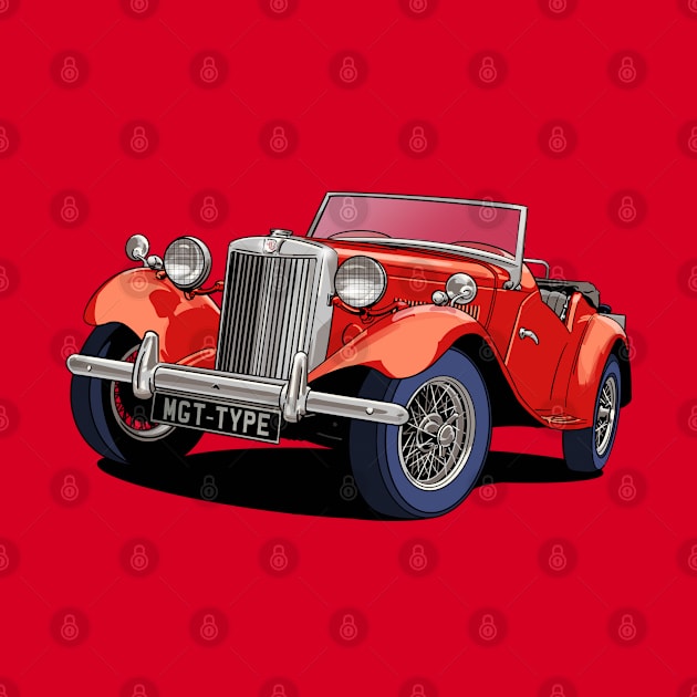 MG T Type in Red by Webazoot