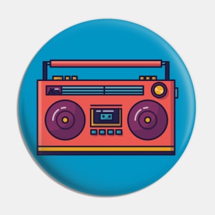 Retro Radio Music Pin