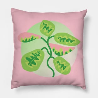 Leafy plant illustration Pillow