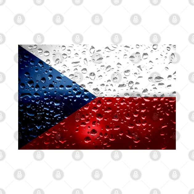 Flag of the Czech Republic - Raindrops by DrPen