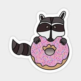 Donut Loving Raccoon Magnet