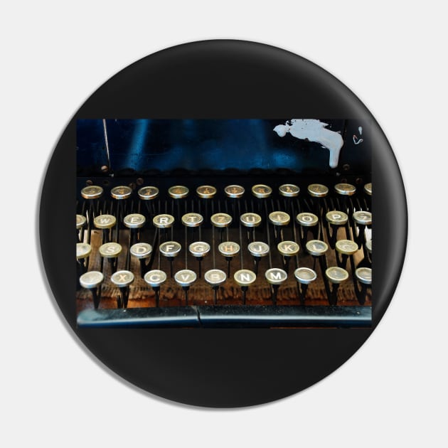 Antique Typewriter Keyboard Pin by jojobob