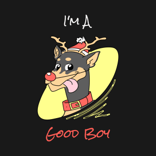 Funny Dobermann Dog Christmas T-Shirt