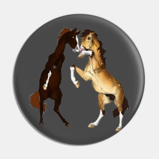 Stallions Fighting Pin