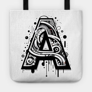 Letter A design graffity style Tote