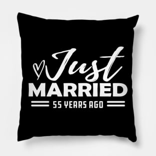 55th Wedding Anniversary - 55 years anniversary Pillow