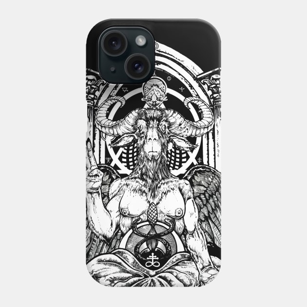 Baphomet Goat Devil Elphis Levi As above so Below 666 Phone Case by Esoteric Origins