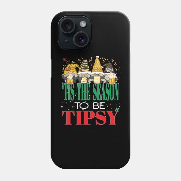 Funny Tis The Season To Be Tipsy Beer Drinks Christmas Xmas Phone Case by Envision Styles