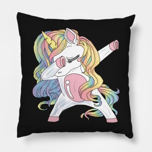 Dabbing unicorn gift Pillow