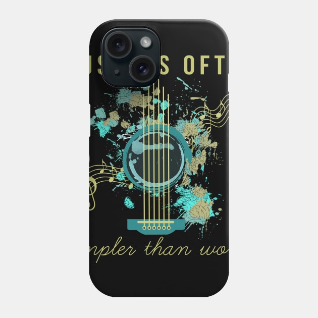 Music is ofthen simpler than words Phone Case by michrangel439