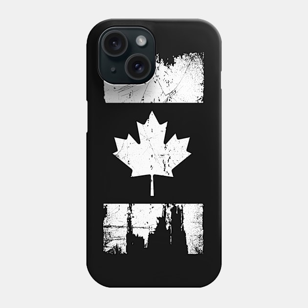 Canadian Flag - Variant - White - Distressed Phone Case by Raw10