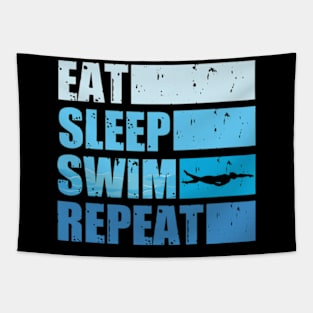 Eat Sleep Swim Repeat Tapestry