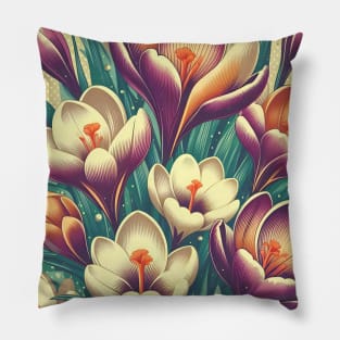 Crocus Flower Pillow