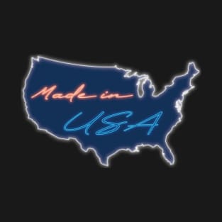 Made in USA with neon light T-Shirt