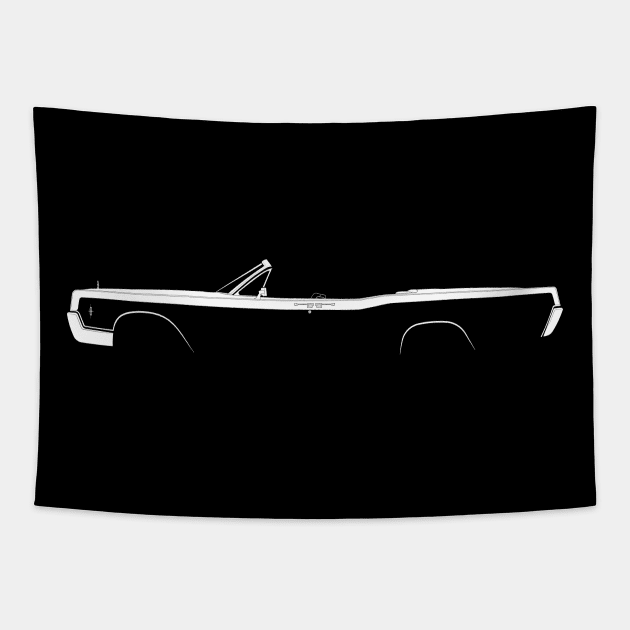 Lincoln Continental Convertible (1966) Silhouette Tapestry by Car-Silhouettes