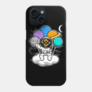 Astronaut Floating Binance BNB Coin To The Moon Crypto Token Cryptocurrency Wallet Birthday Gift For Men Women Kids Phone Case