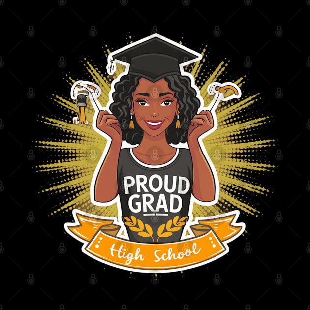 Proud Grad African American Woman by mdr design