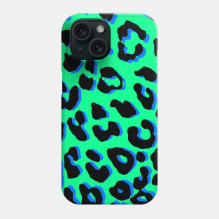 Leopard Print Green Phone Case