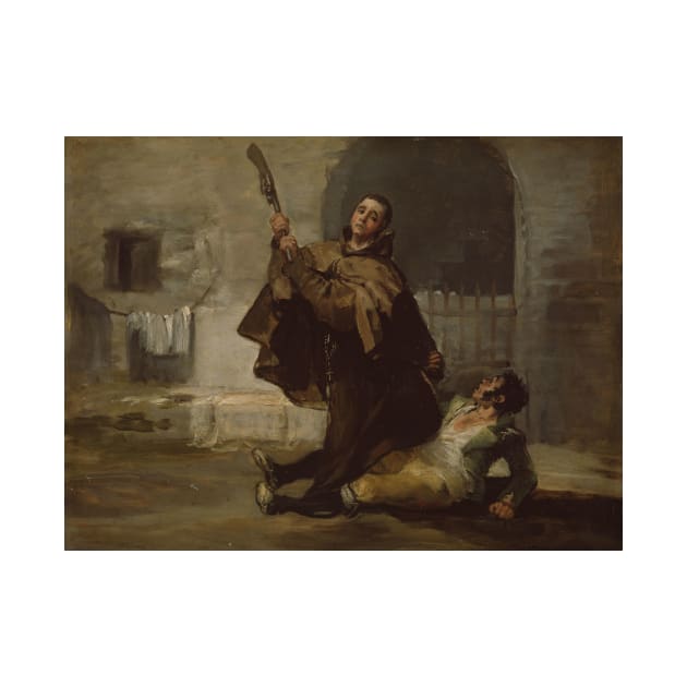 Friar Pedro Clubs El Maragato with the Butt of the Gun by Francisco Goya by Classic Art Stall