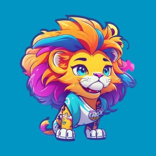 Colorful Kawaii Lion T-Shirt