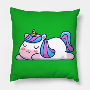 Cute Unicorn Sleeping.Cartoon Pillow