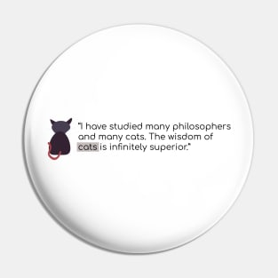 Cats and wisdom quote Pin