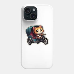 kittie in a tuk tuk Phone Case