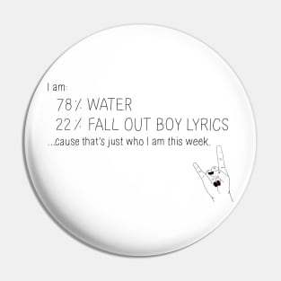 78% Fall Out Boy Lyrics Pin