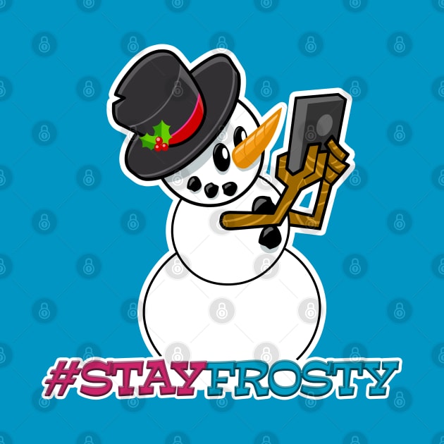 Stay Frosty Holiday Social Snowman by CartoonCapo