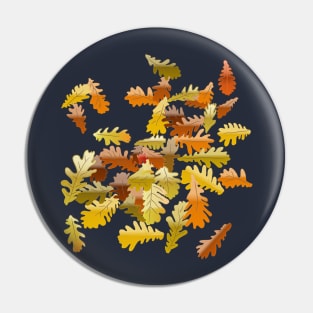 Oak leaves in autumn Pin