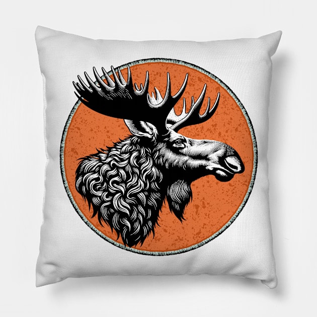 Northern Moose Pillow by Worldengine