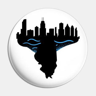 Chicago Blue Waves Pin