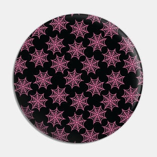 Pastel Goth Spider Web Pink Pin