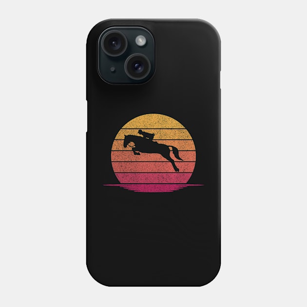 Awesome Funny Horseback riding Gift - Hobby Silhouette Sunset Design Phone Case by mahmuq