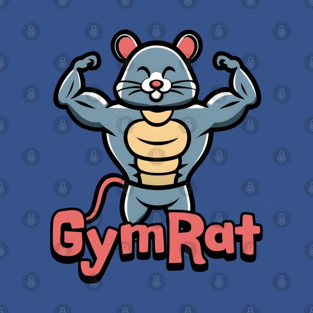 Gymrat Cute Muscular Rat by Cute And Punny