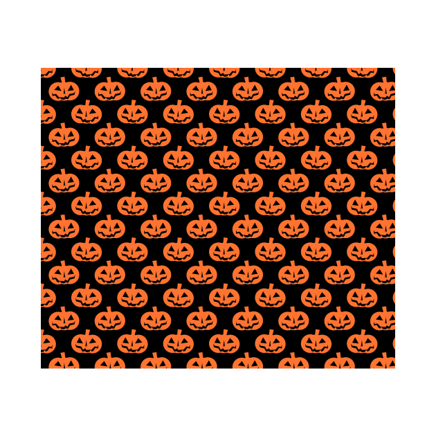 Black and Orange Jack O' Lantern Pattern by saradaboru