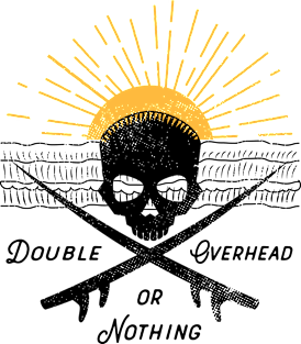 Double Overhead Skull Surf Magnet