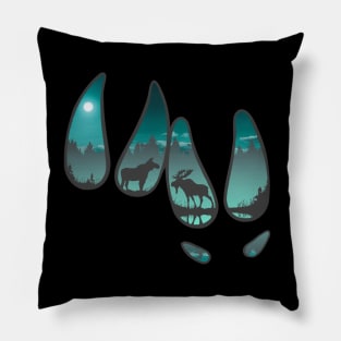 Moose in the Moonlight Pillow