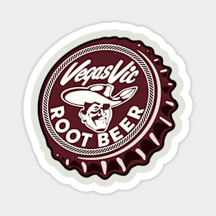 Vintage Vegas Vic Root Beer Soda Bottlecap Magnet