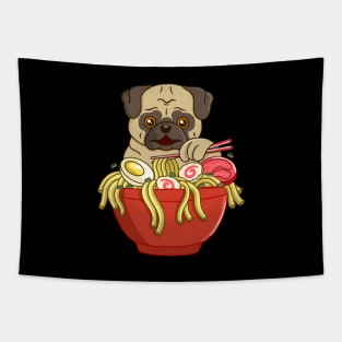 Pug Ramen Tapestry