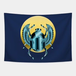 Winged Beetle  Sun Disk Tapestry