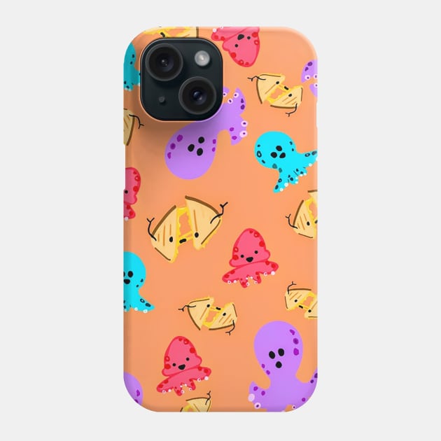 Octopus & Grilled Cheese Phone Case by kalinakelley1