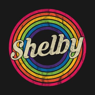 Shelby - Retro Rainbow Faded-Style T-Shirt