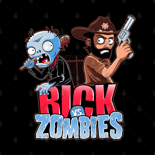 Rick vs Zombies by mashuptees