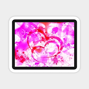 Abstract love hearts Magnet