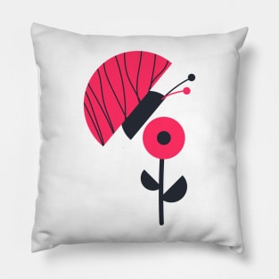 Abstract butterfly with flower art design Pillow